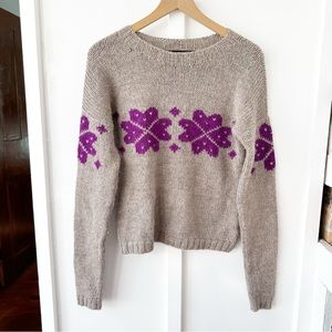JOSEPH beige alpaca knit sweater